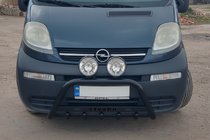 Opel Vivaro 2001–2015 гг. Кенгурятник WT004 Black (нерж.) фото 1