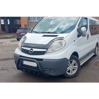 Кенгурятник WT004 Black (нерж.) Opel Vivaro 2001–2015 гг. фото 3