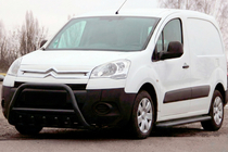 Peugeot Partner Tepee 2008-2018 гг. Кенгурятник WT003 Black (нерж) фото 1