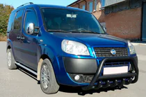 Fiat Doblo I 2001-2005 гг. Кенгурятник WT003 Black (нерж) фото 1
