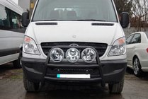 Mercedes Sprinter W906 2006–2018 гг. Кенгурятник высокий WT018 Black (нерж.) фото 2