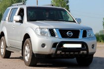 Nissan Navara 2006-2015 гг. Кенгурятник WT008 Black (нерж) фото 3