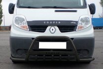 Renault Trafic 2001–2015 гг. Кенгурятник Exclusive Black (нерж.) фото 1