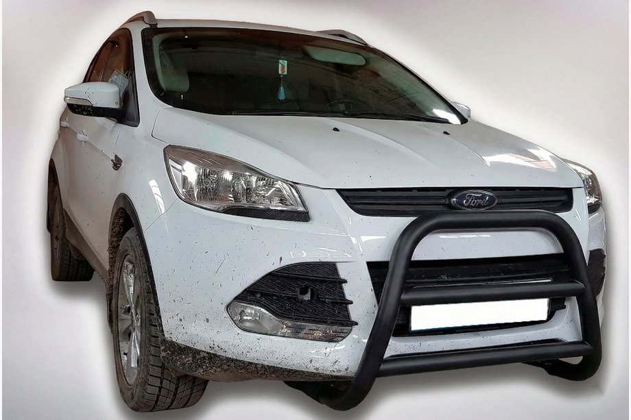 Ford Kuga/Escape 2013-2019 гг. Кенгурятник WT018 Black (нерж.) Фото 2