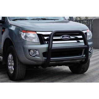 Передняя защита WT018 Black (нерж.) Ford Ranger 2011–2022 гг. фото 1