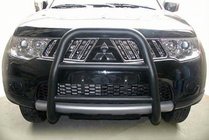 Mitsubishi L200 2006-2015 гг. Кенгурятник WT018 Black (нерж.) фото 3