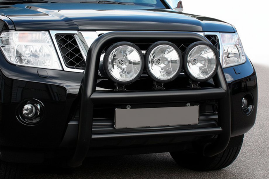 Nissan Navara 2006-2015 гг. Кенгурятник WT018 Black (нерж) Image