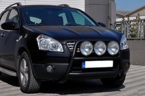 Nissan Qashqai 2007-2010 гг. Кенгурятник WT018 Black (нерж.) фото 2