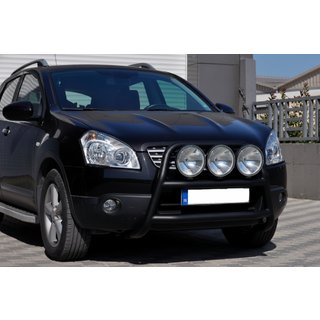 Кенгурятник WT018 Black (нерж.) Nissan Qashqai 2010-2014 гг. фото 3
