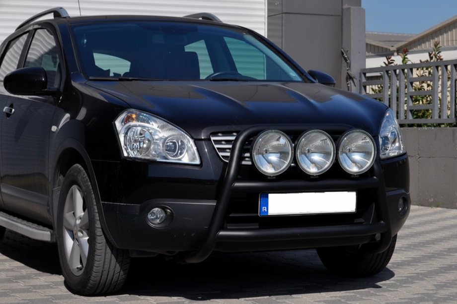 Nissan Qashqai 2010-2014 гг. Кенгурятник WT018 Black (нерж.) Фото 3