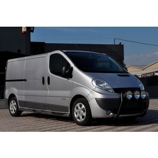 Кенгурятник WT018 Black (нерж.) Opel Vivaro 2001–2015 гг. фото 3
