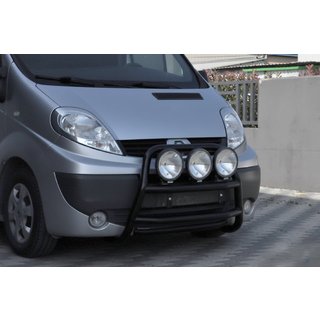 Кенгурятник WT018 Black (нерж.) Renault Trafic 2001–2015 гг. фото 1