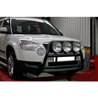 Кенгурятник WT018 Black (нерж.) Skoda Yeti 2009-2017 гг. фото 2