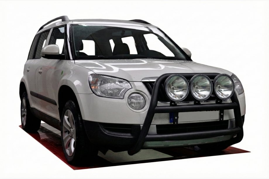 Skoda Yeti 2009-2017 гг. Кенгурятник WT018 Black (нерж.) Image
