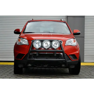 Кенгурятник WT018 Black (нерж.) SsangYong Korando 2010-2019 гг. фото 1