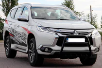 Mitsubishi Pajero Sport 2015- гг. Кенгурятник WT008 Black (нерж) фото 3