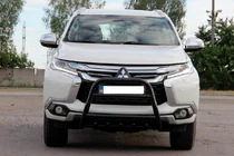 Mitsubishi Pajero Sport 2015- гг. Кенгурятник WT008 Black (нерж) фото 4