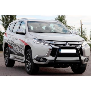 Кенгурятник WT008 Black (нерж) Mitsubishi Pajero Sport 2015- гг. фото 3