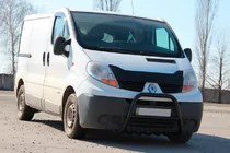 Renault Trafic 2001–2015 гг. Кенгурятник QT-Spec Black (нерж.) фото 2