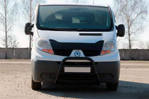 Renault Trafic 2001–2015 гг. Кенгурятник QT-Spec Black (нерж.) фото 1