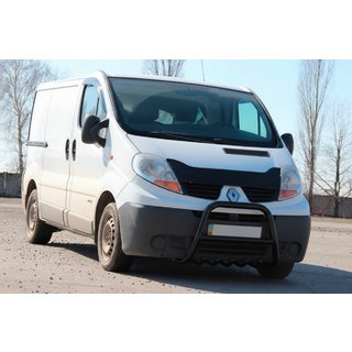 Кенгурятник QT-Spec Black (нерж.) Nissan Primastar 2002-2014 гг. фото 2
