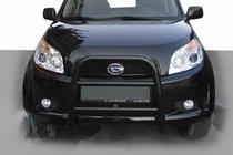 Daihatsu Terios 2006-2017 гг. Передняя дуга QT005 Black (нерж.) фото 1