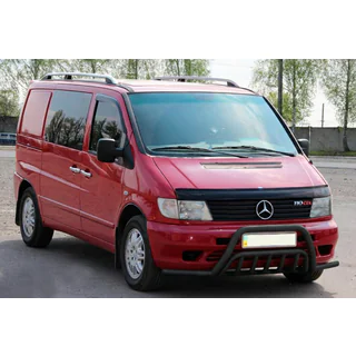 Кенгурятник с усами WT002 Plus Black (нерж.) фото 2
