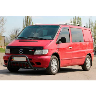 Кенгурятник с усами WT002 Plus Black (нерж.) фото 3