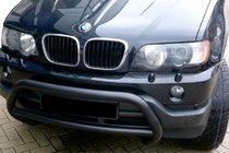 BMW X5 E53 1999–2006 гг. Кенгурятник WT015 Black (нерж) фото 1