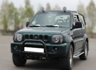Suzuki Jimny 1998-2018 гг. Кенгурятник F2-01 Black (нерж) фото 3