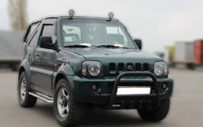 Suzuki Jimny 1998-2018 гг. Кенгурятник F2-01 Black (нерж) фото 2