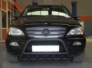 Mercedes ML W163 1997-2005 гг. Кенгурятник Black (нерж.) фото 2