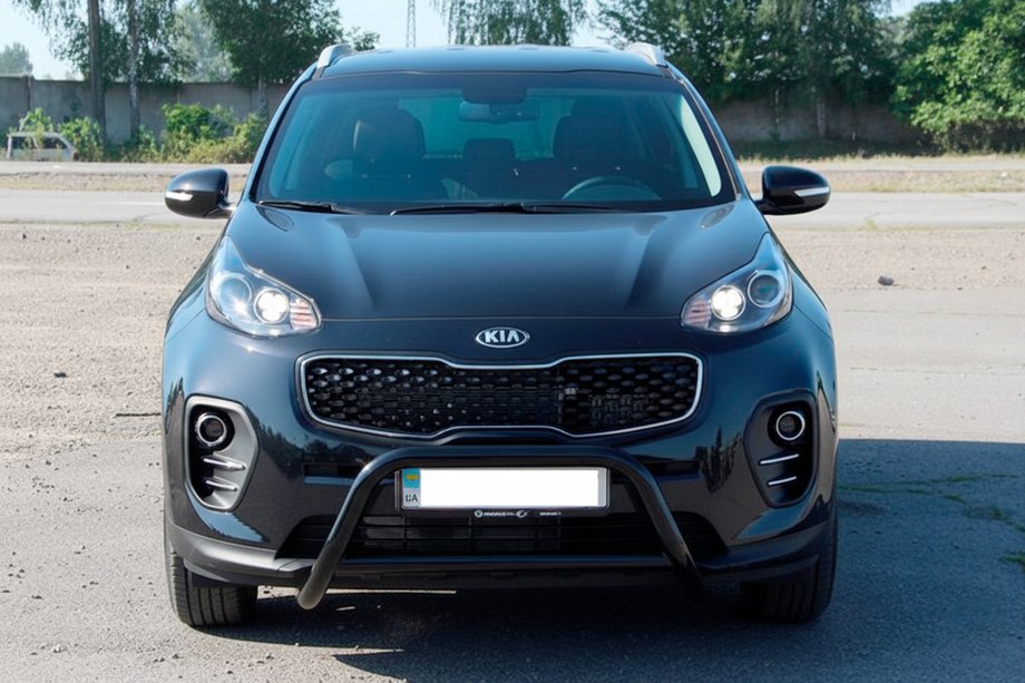 Kia Sportage 2015-2021 гг. Кенгурятник WT006 Black (нерж) Image