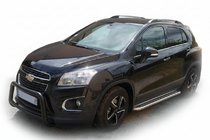 Chevrolet Trax 2012-2023 гг. Передняя дуга WT005 Black (нерж.) фото 1
