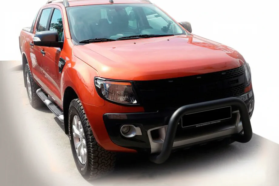 Ford Ranger 2011–2022 гг. Передняя защита WT005 Black (нерж) Фото 1