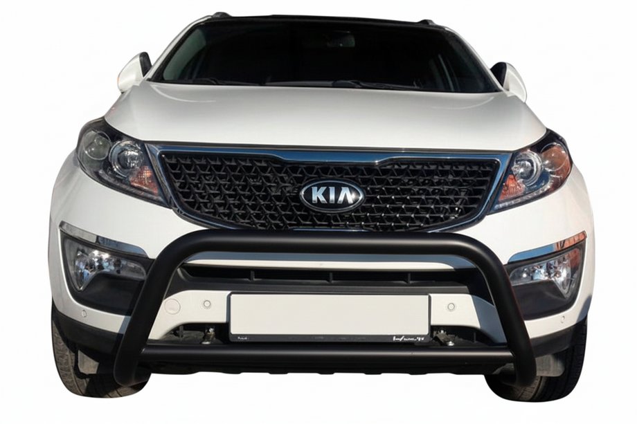 Kia Sorento II XM 2009-2014 гг. Кенгурятник WT005 Black (нерж.) Фото 1