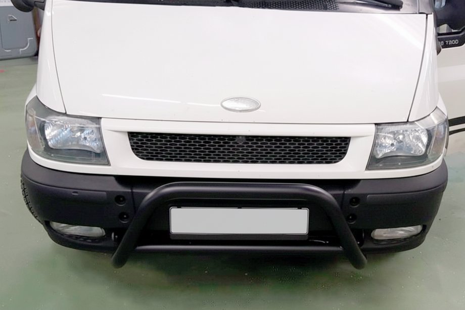 Ford Transit 2000–2014 гг. Кенгурятник WT006 Black (нерж) Image