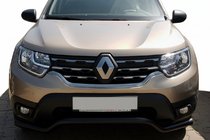 Renault Duster 2018-2024 гг. Передняя защита WT008 Black (нерж.) фото 2