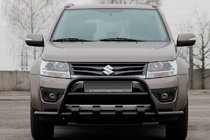 Suzuki Grand Vitara 2005-2017 гг. Кенгурятник ST-WT-15 Black (нерж.) фото 2
