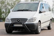 Mercedes Vito W639 2004-2014 гг. Кенгурятник Kelebek WT011 Black (нерж.) фото 3