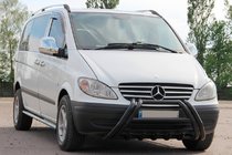 Mercedes Vito W639 2004-2014 гг. Кенгурятник Kelebek WT011 Black (нерж.) фото 2