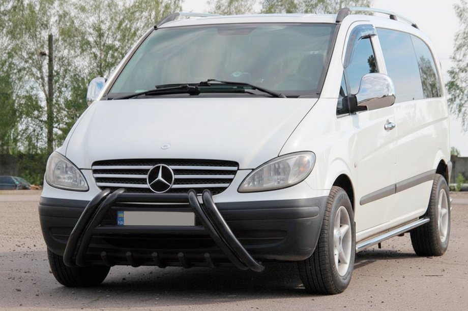 Mercedes Vito W639 2004-2014 гг. Кенгурятник Kelebek WT011 Black (нерж.) Фото 3