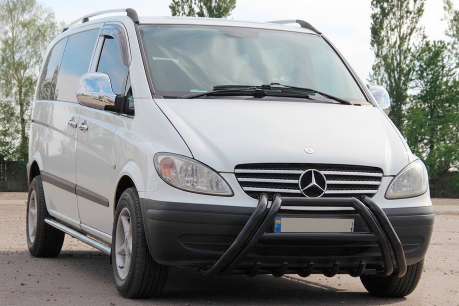 Mercedes Vito W639 2004-2014 гг. Кенгурятник Kelebek WT011 Black (нерж.) Фото 2