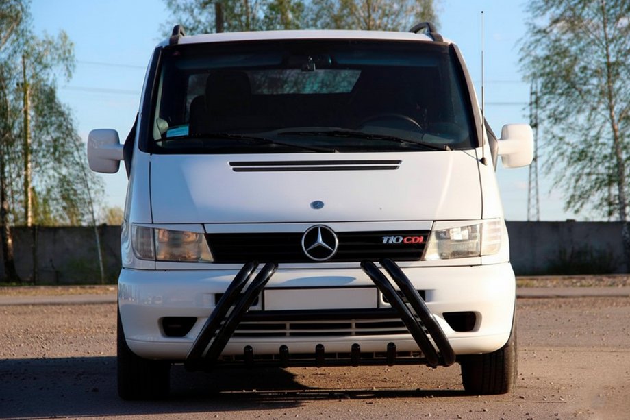 Mercedes Vito W638 1996-2003 гг. Кенгурятник Kelebek WT011 Black (нерж.) Фото 3