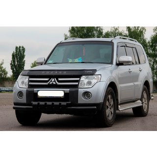 Передняя защита ST015-13 Black (нерж.) Mitsubishi Pajero Wagon IV 2006-2021 гг. фото 3