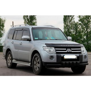 Передняя защита ST015-13 Black (нерж.) Mitsubishi Pajero Wagon IV 2006-2021 гг. фото 1