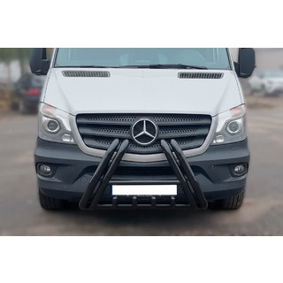 Кенгурятник F1-01 Black (2013-2018, нерж.) Mercedes Sprinter W906 2006–2018 гг. фото 2