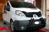 Renault Trafic 2001–2015 гг. Кенгурятник F1-01 Black (нерж.) фото 2