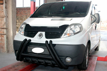 Renault Trafic 2001–2015 гг. Кенгурятник F1-01 Black (нерж.) фото 3