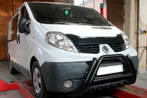 Nissan Primastar 2002-2014 гг. Кенгурятник F1-01 Black (нерж.) фото 2